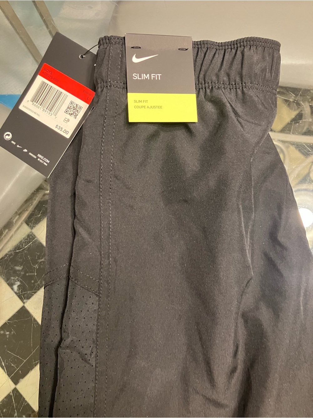 Nike Kids Slim Fit Black Athletic Joggers